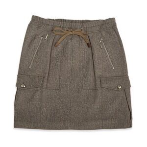 Brunello Cucinelli brown tweed skirt. Size 42